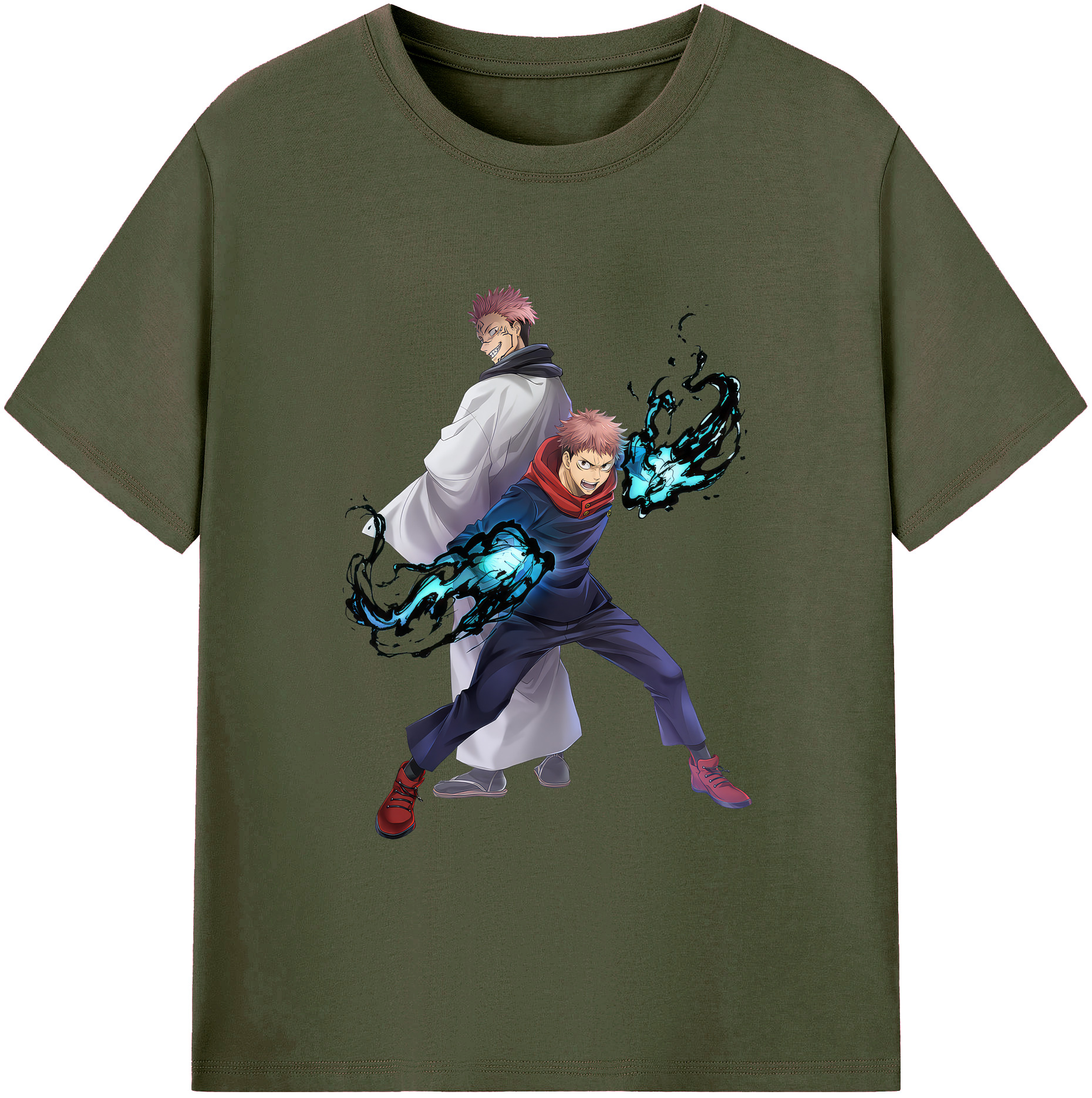 （画像用） 呪術廻戦 Jujutsu Kaisen 綿100％ メンズ半袖Tシャツ｜肌触りやわらか＆通気性
